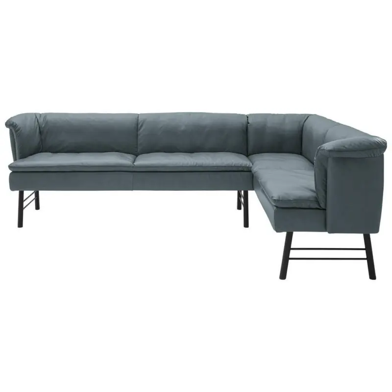 Eckbank 244/168 cm in Anthrazit, Blaugrau