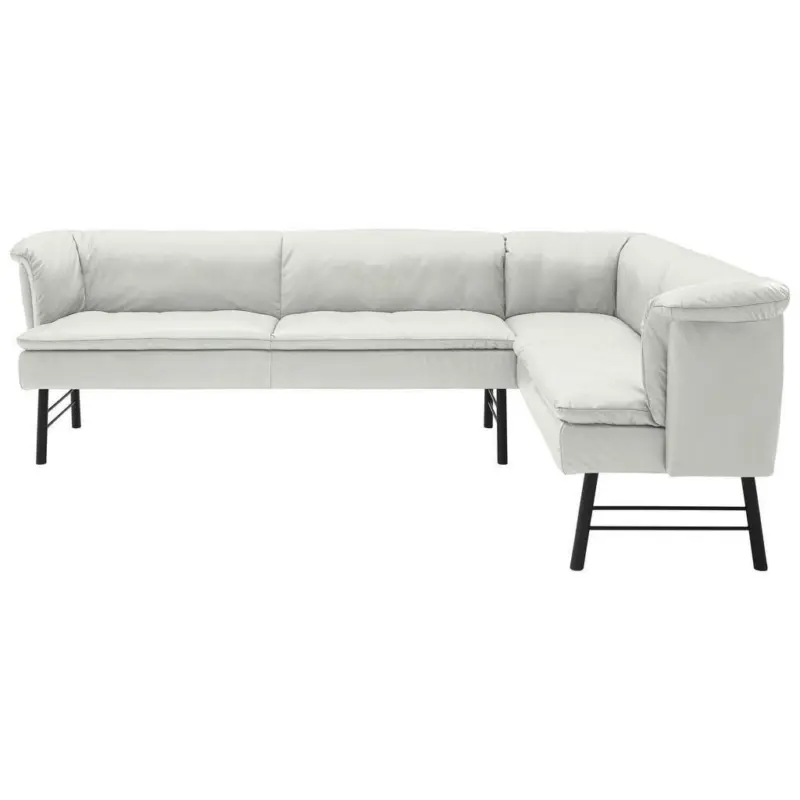 Eckbank 274/188 cm in Anthrazit, Weiß