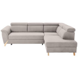 Ecksofa in Echtleder Creme