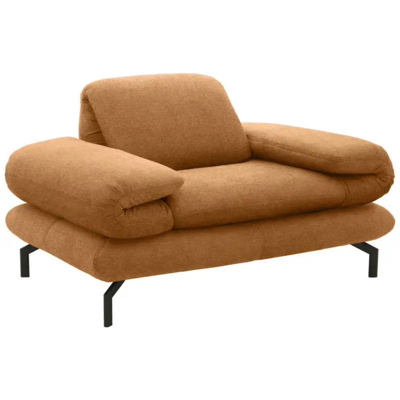 Sessel in Webstoff Messingfarben