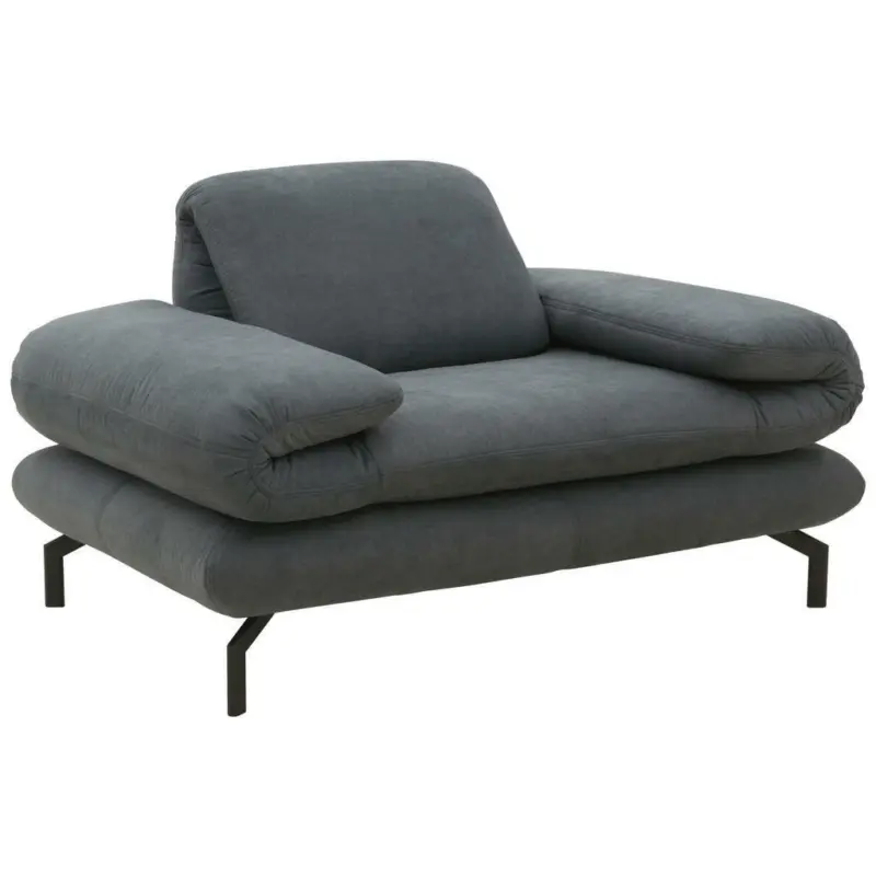 Sessel in Webstoff Dunkelgrau