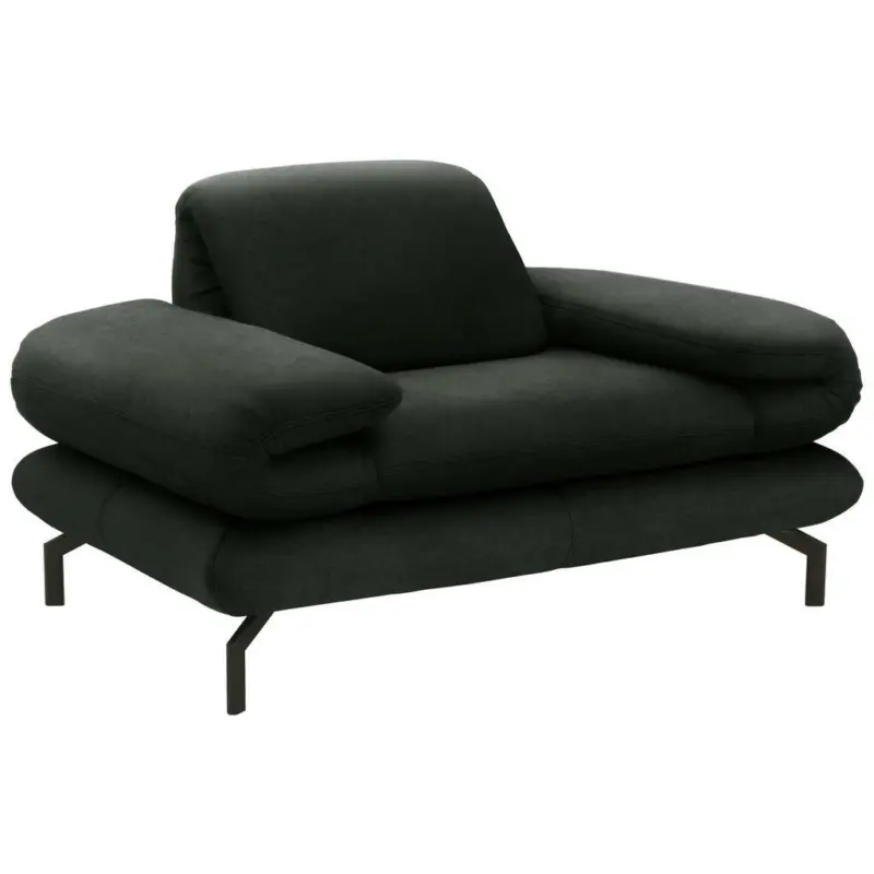 Sessel in Webstoff Dunkelgrün