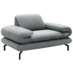 Sessel mit Funktion in Webstoff Silberfarben