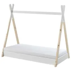 Hausbett 70/140 cm in Naturfarben, Wei&szlig;