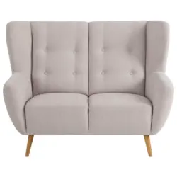 Zweisitzer-Sofa in Flachgewebe Beige