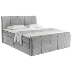 Boxspringbett 180/200 cm in Hellgrau