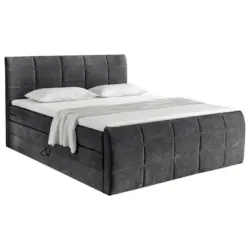 Boxspringbett 180/200 cm in Graphitfarben