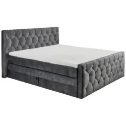 Boxspringbett 180/200 cm in Anthrazit