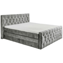 Boxspringbett 180/200 cm in Grau