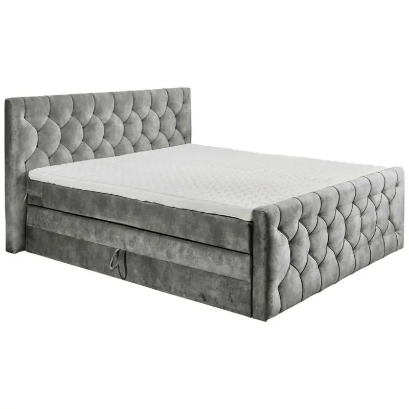 Boxspringbett 180/200 cm in Grau
