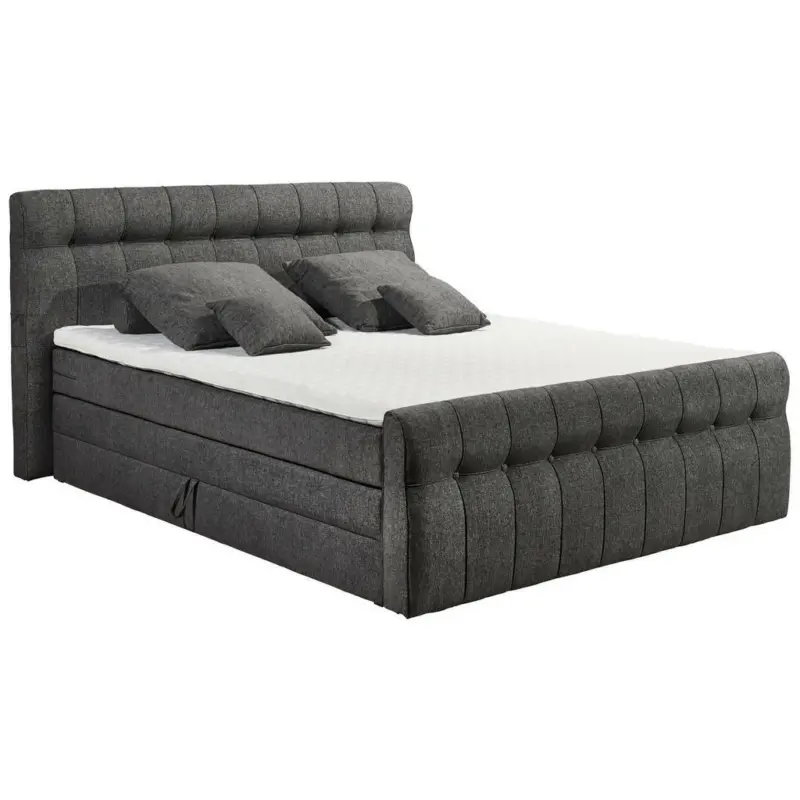 Boxspringbett 180/200 cm in Anthrazit
