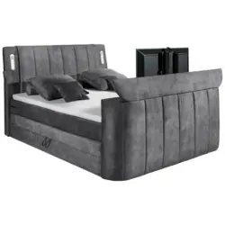 Boxspringbett 180/200 cm in Anthrazit