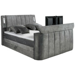 Boxspringbett 180/200 cm in Grau