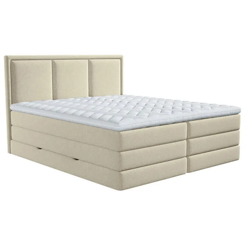 Boxspringbett 140/200 cm in Beige