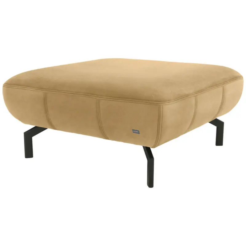 Hocker in Textil Messingfarben