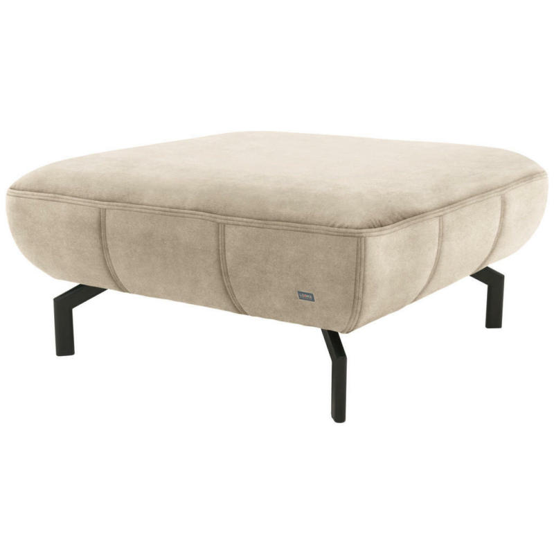 Hocker in Textil Beige