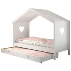 Hausbett 90/200 cm in Wei&szlig;