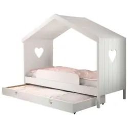 Hausbett 90/200 cm in Weiß