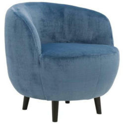 Sessel in Webstoff Blau