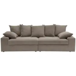 Viersitzer-Sofa in Kord Graubraun