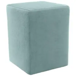 Hocker in Textil Mintgrau