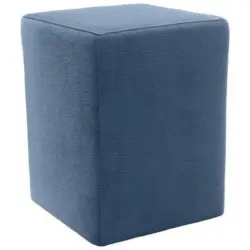 Hocker in Textil Blau