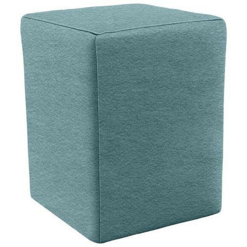 Hocker in Textil Blau