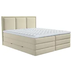Boxspringbett 160/200 cm in Beige