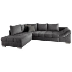 Eckschlafsofa in Mikrofaser Anthrazit