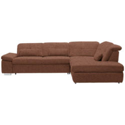 Ecksofa in Mikrofaser Braun