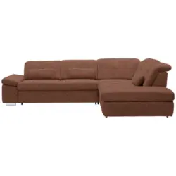 Ecksofa in Mikrofaser Braun