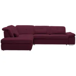 Ecksofa in Mikrofaser Bordeaux