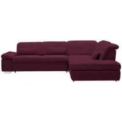 Ecksofa in Mikrofaser Bordeaux