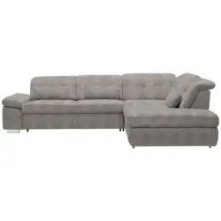 Ecksofa in Mikrofaser Hellgrau