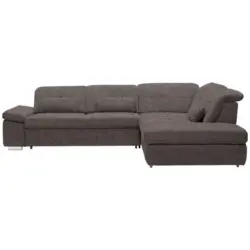 Ecksofa in Mikrofaser Graubraun