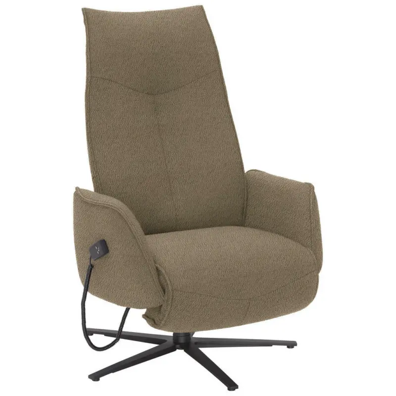 Relaxsessel in Textil Hellbraun