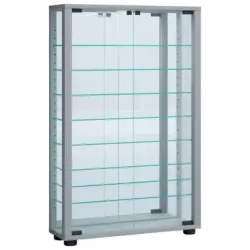 Hängevitrine in Silberfarben