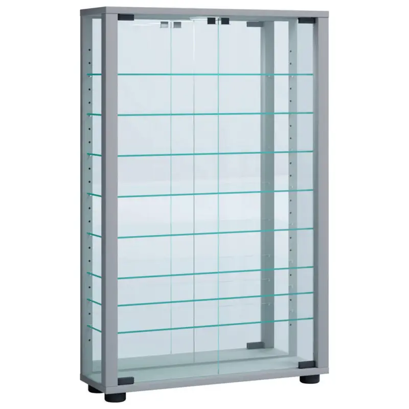 Hängevitrine in Silberfarben