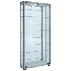 Hängevitrine in Silberfarben