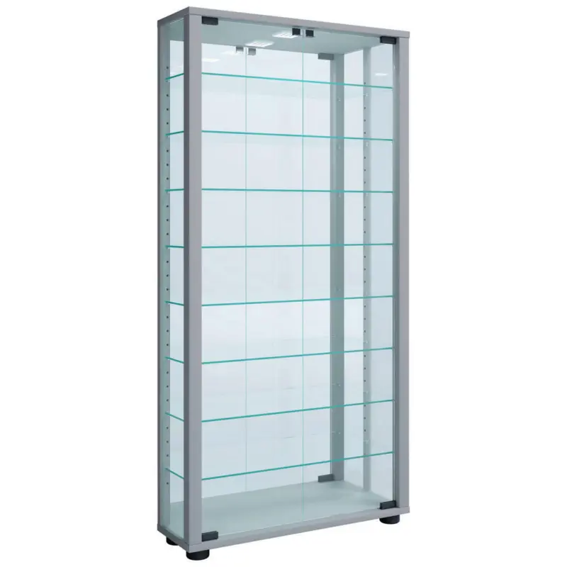 Hängevitrine in Silberfarben