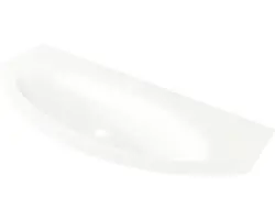 Glas-Möbelwaschtisch Baden Haus Eden halbrund 122x52 cm weiß