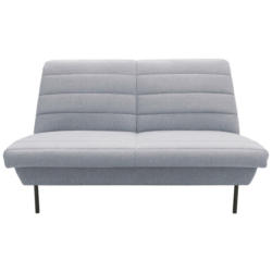 Zweisitzer-Sofa in Grau, Hellblau