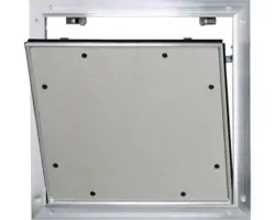 Revisionsklappe Trennwand Alumatic F/EI30 mit 12,5 mm GKF-Einlage und Fangsicherung 60 x 60 cm