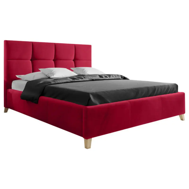 Polsterbett 160/200 cm in Rot