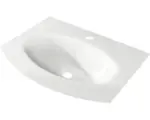 Hornbach Glas-Möbelwaschtisch Baden Haus Sting asymmetrisch 70x52 cm weiß
