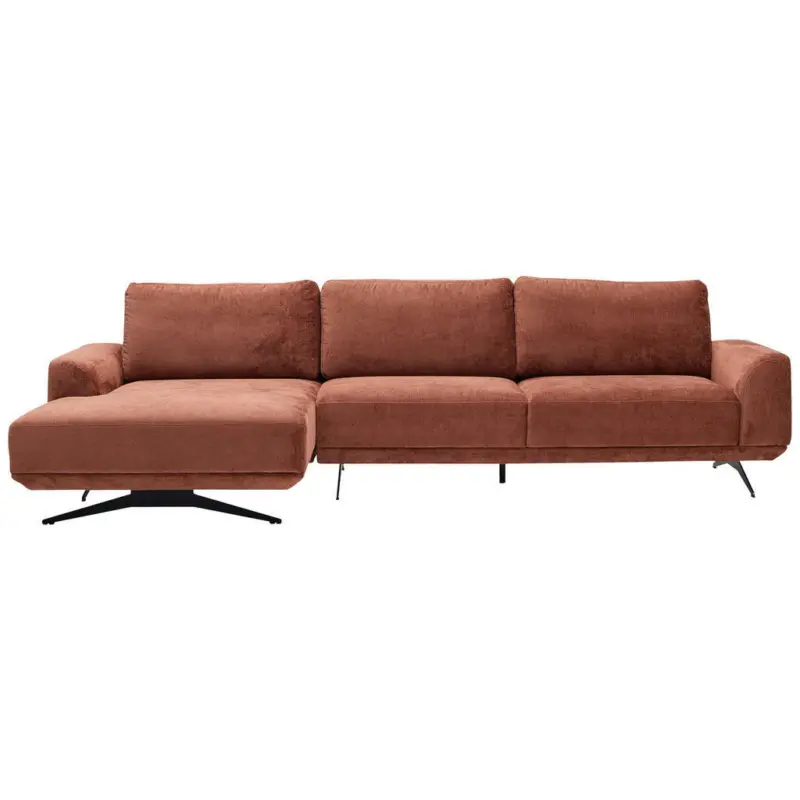 Ecksofa in Webstoff Orange