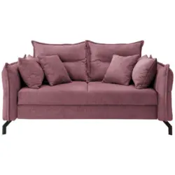 Schlafsofa in Chenille Brombeere