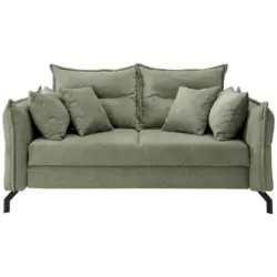 Schlafsofa in Chenille Grün