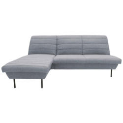 Ecksofa in Grau, Hellblau