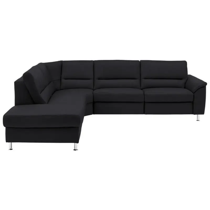 Ecksofa in Echtleder Anthrazit